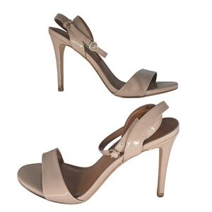 Steve Madden Reno Strappy Stiletto Heels‎ Patent Beige Size 10M